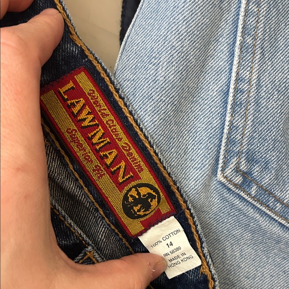 Vintage Lawman Western High Rise Straight Leg Bareback Jeans - Picture 2 of 3